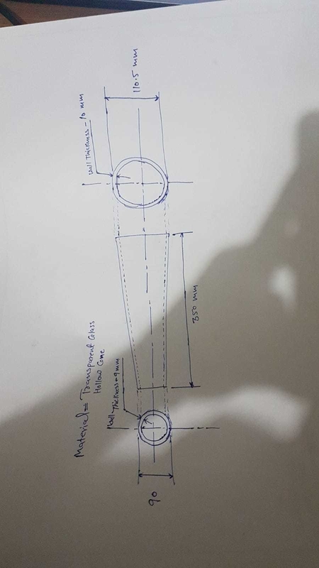 Centrifugeerbare glazen kegelpapiermachine voor de productie van natuurlijk papier L 350 mm